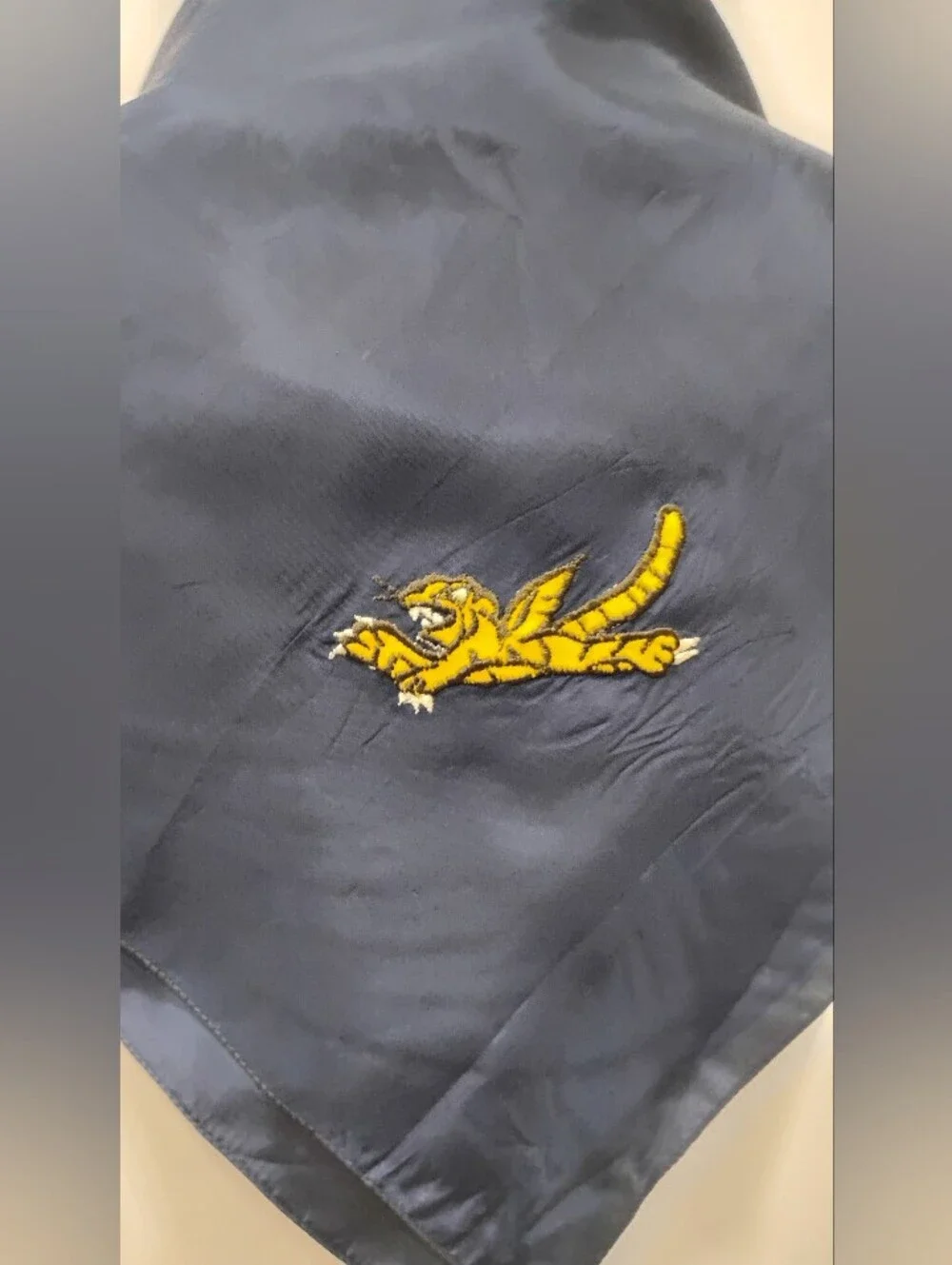 VINTAGE EMBROIDERED FLYING TIGER SCARF